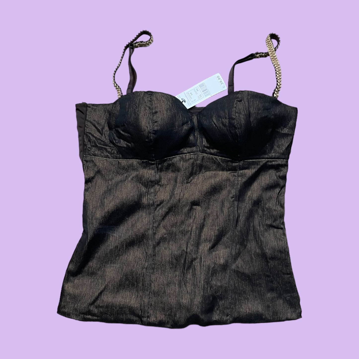 Deadstock Metallic Brown Corset Top - 75 B/C