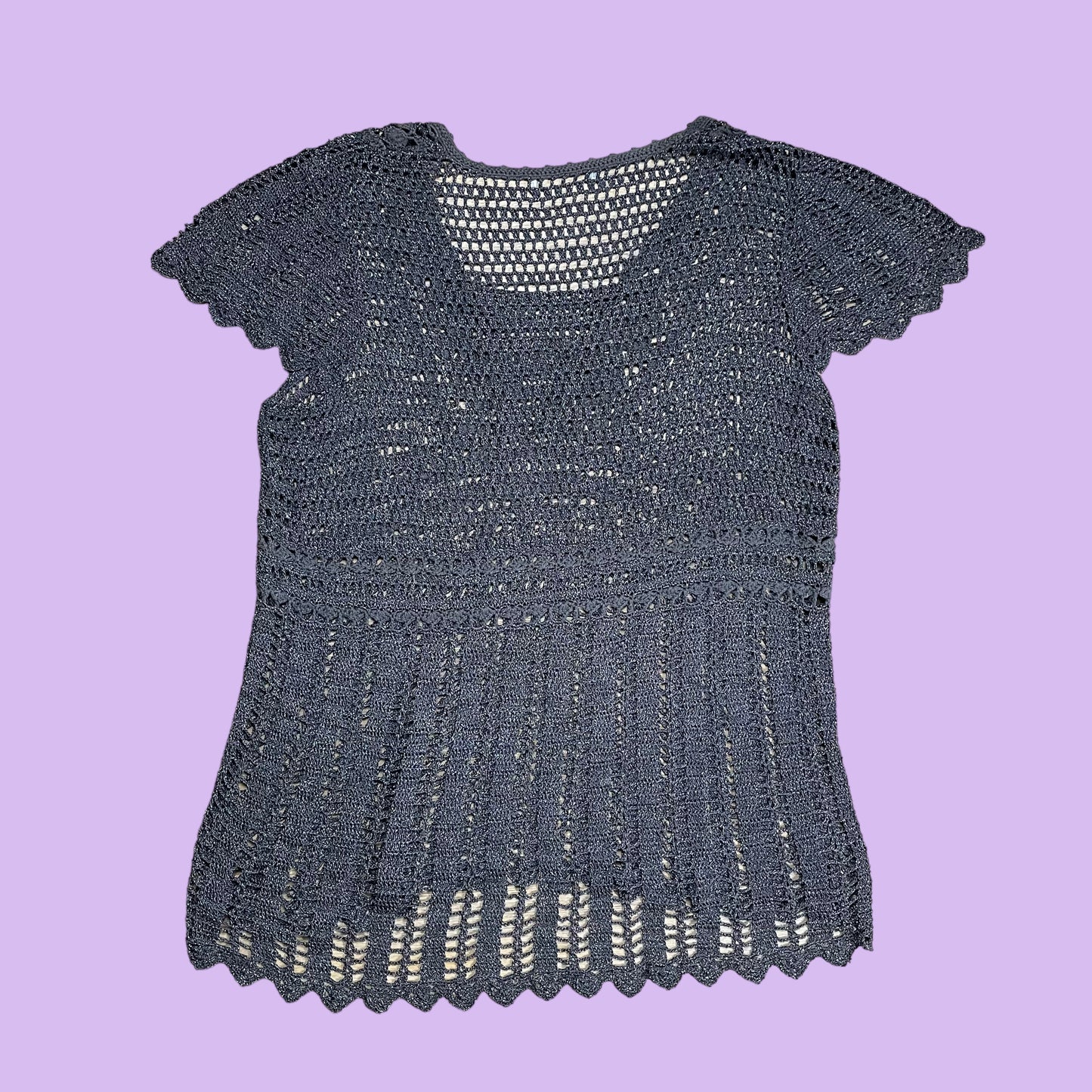 Metallic Crochet Top - L/XL