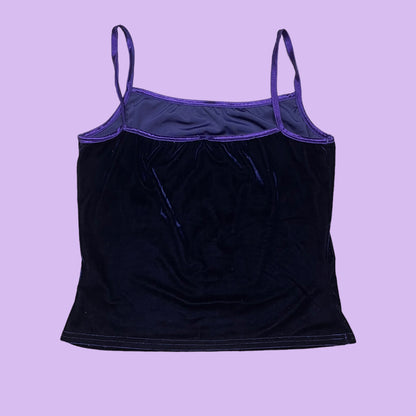 Purple Velvet Crop Top - Size 12