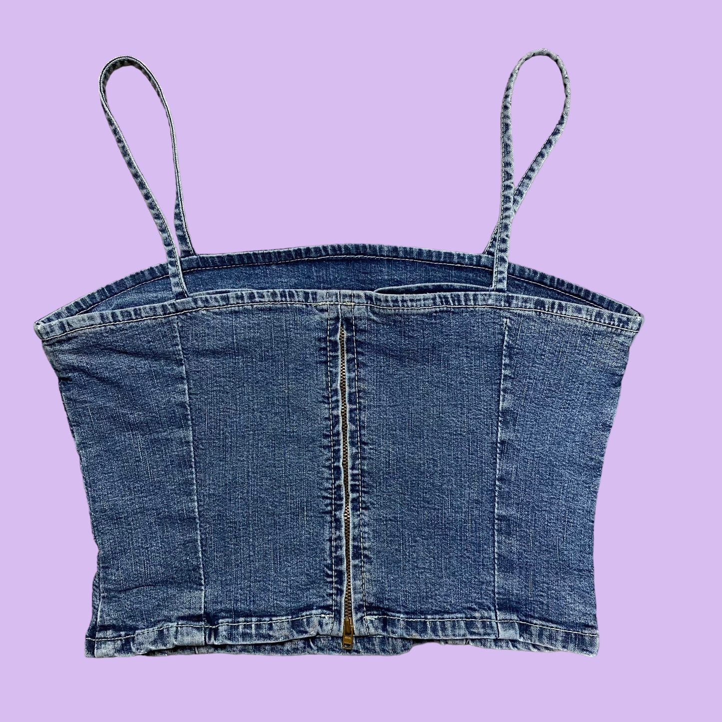 Denim Corset Crop Top - XS/S