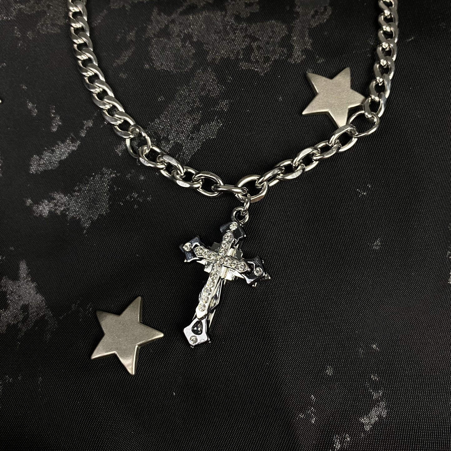 Stainless Steel Cross Chain Necklace