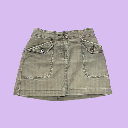 Khaki Mini Skirt - S