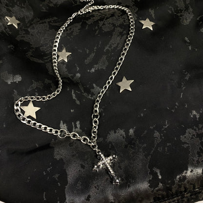 Stainless Steel Cross Chain Necklace