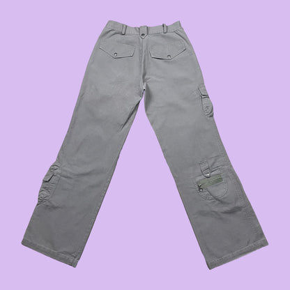 Low Waist Cargo Bootcut Pants - DE 36