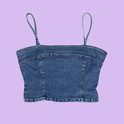 Denim Corset Crop Top - XS/S