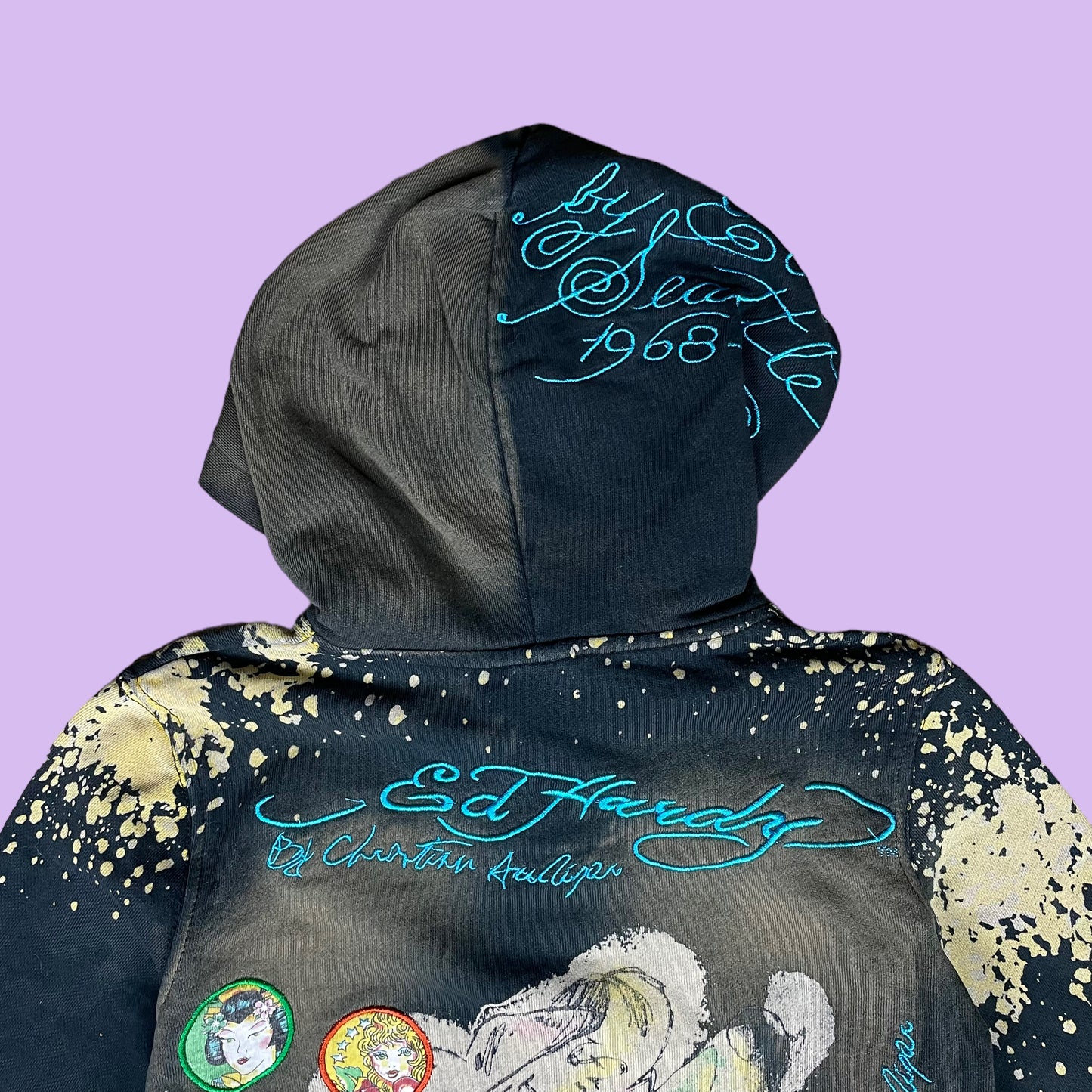 Ed Hardy Zip Up Hoodie - S