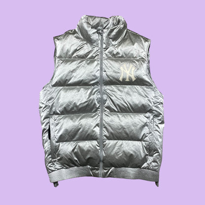 Silver Reflective New York Puffer Vest - XXL