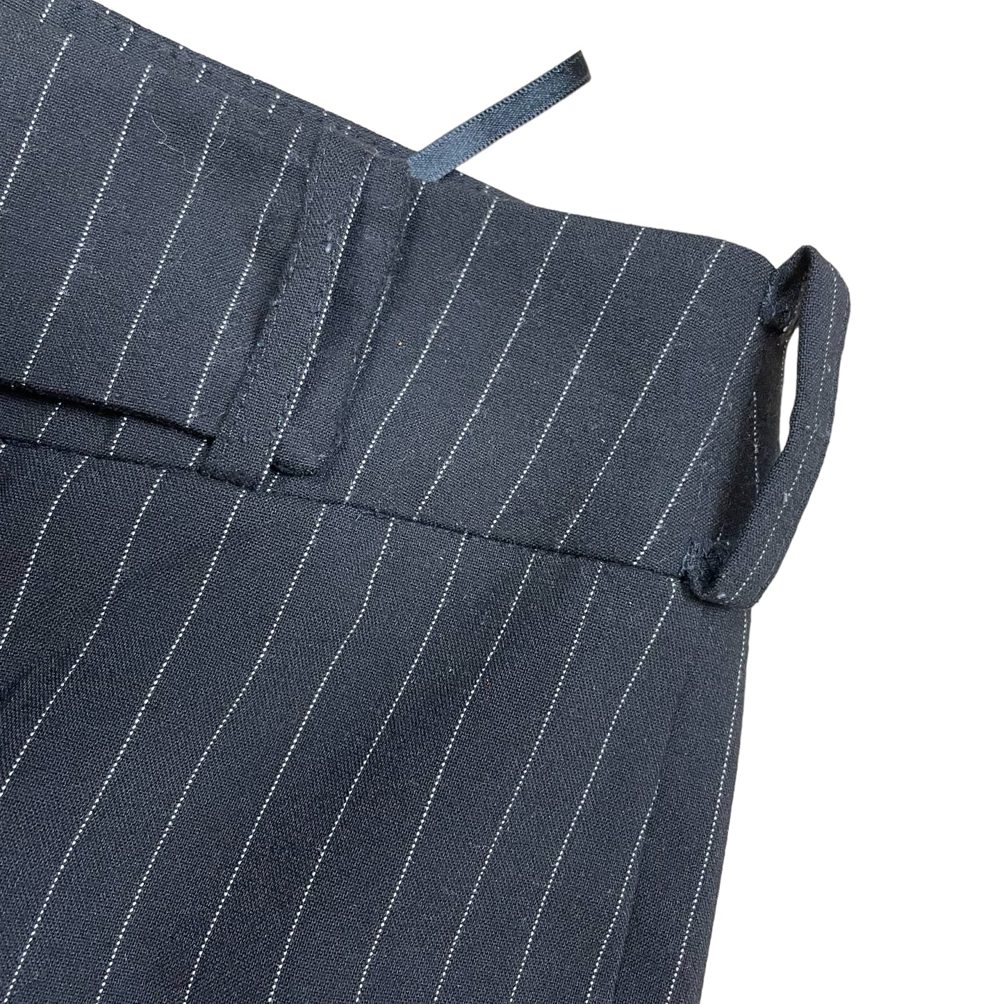 Black Pinstriped Office Pants - XS