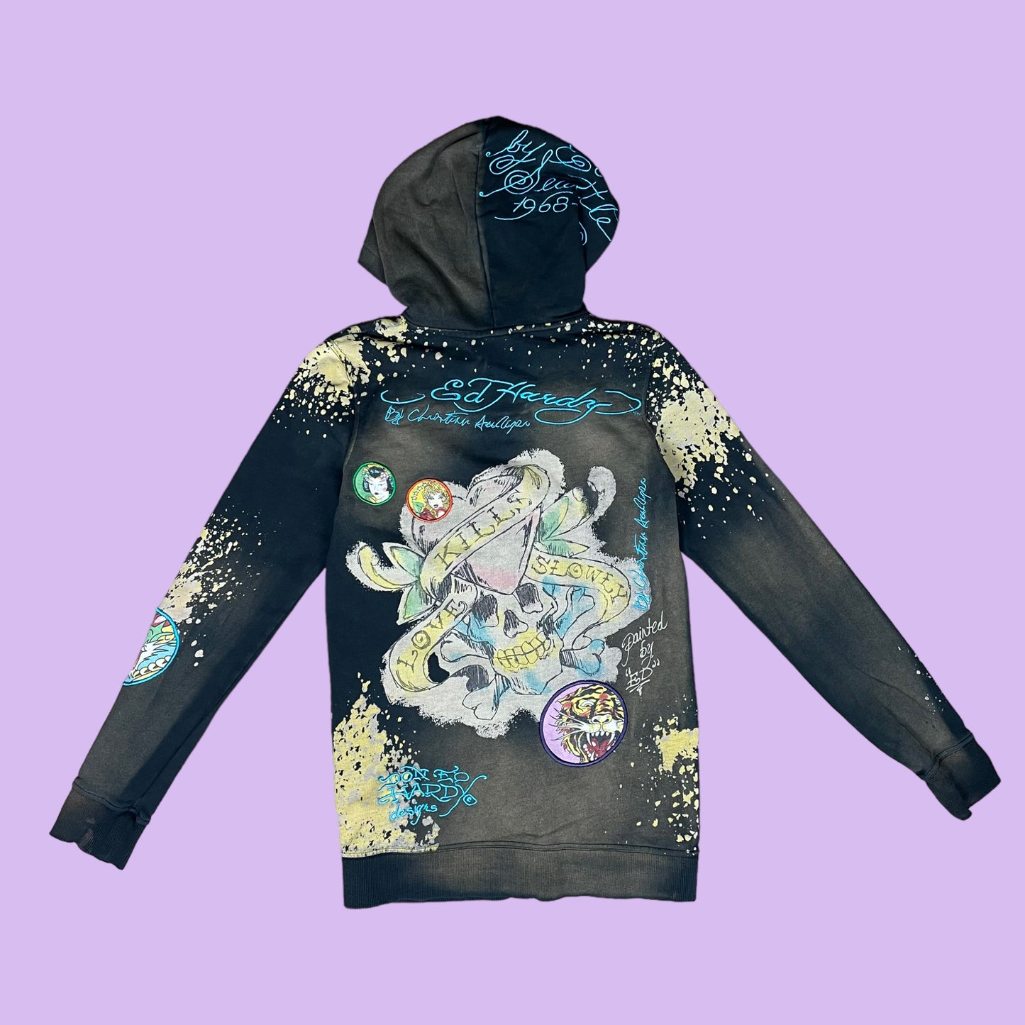 Ed Hardy Zip Up Hoodie - S