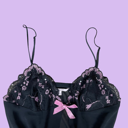 Negligé Lingerie Top With Pink Details - 14