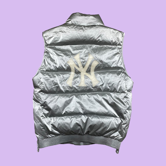 Silver Reflective New York Puffer Vest - XXL