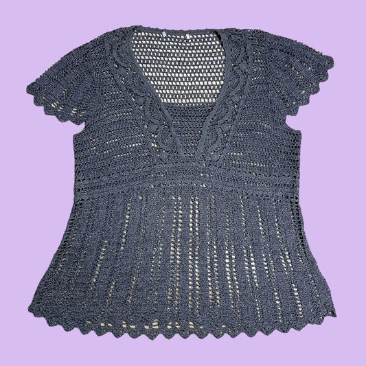 Metallic Crochet Top - L/XL