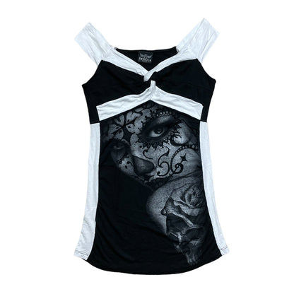 Black And White Graphic Top - S