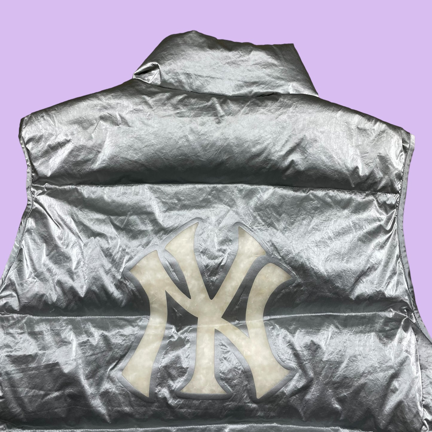 Silver Reflective New York Puffer Vest - XXL