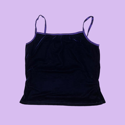 Purple Velvet Crop Top - Size 12