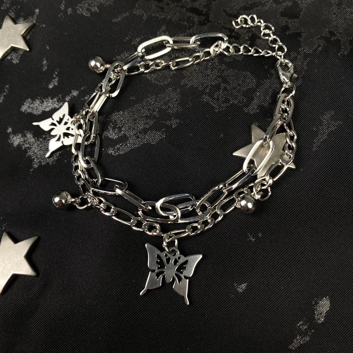 Stainless Steel Butterfly Chain Bracelet