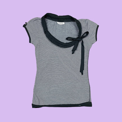 Grey Bow T-Shirt - M