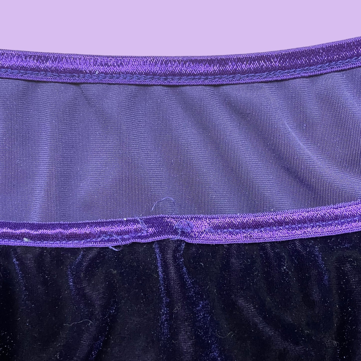 Purple Velvet Crop Top - Size 12