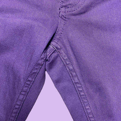 Purple Bootcut Jeans With Rhinestones - W28