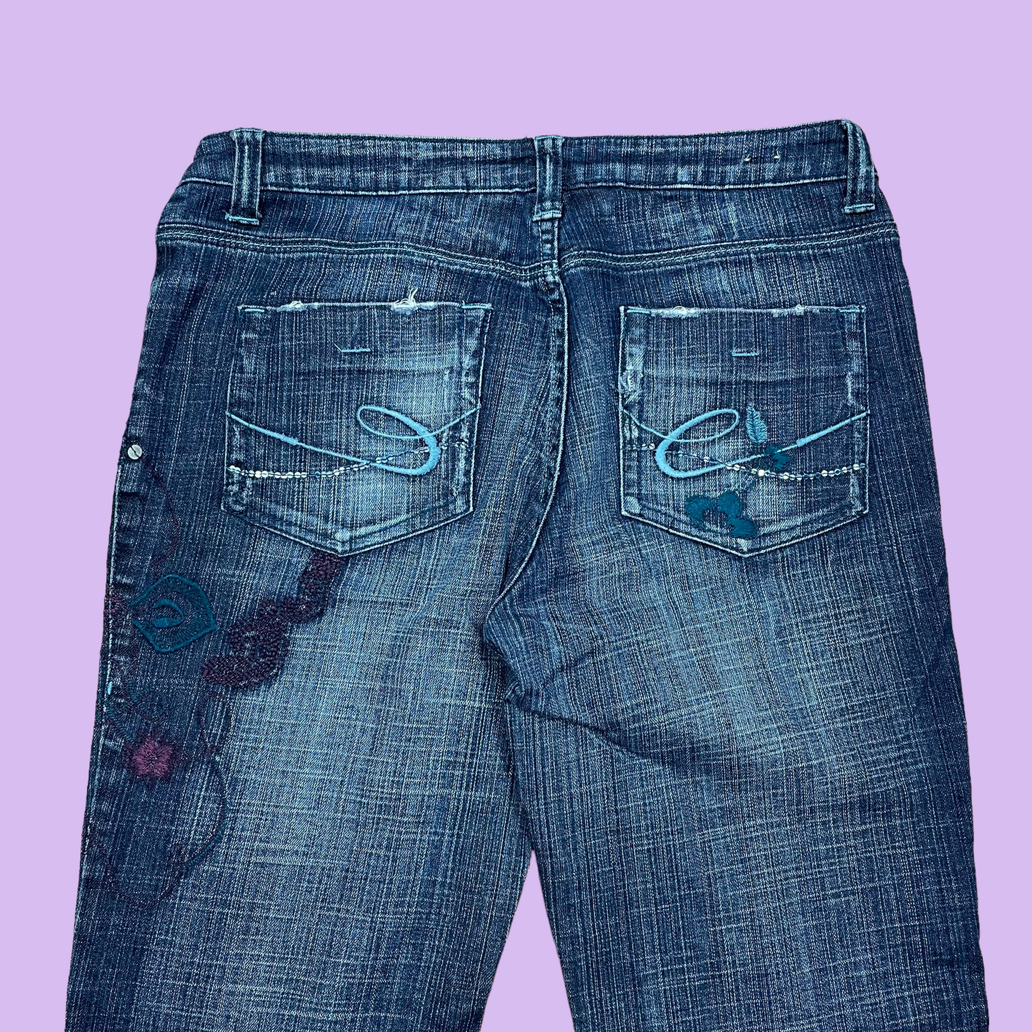 Bootcut Jeans With Embroidery - L