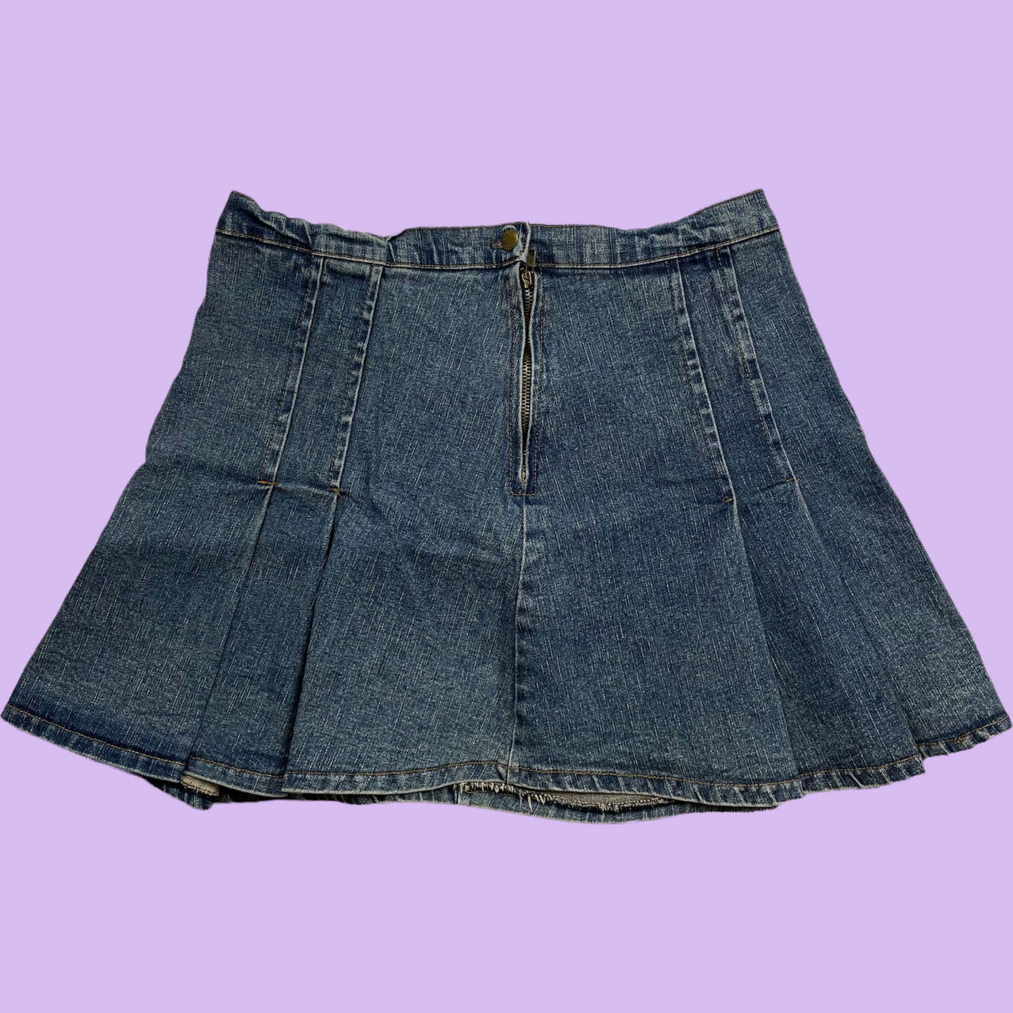 Denim Tennis Mini Skirt - M