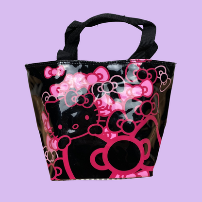 Black And Pink Vinyl Mini Bag