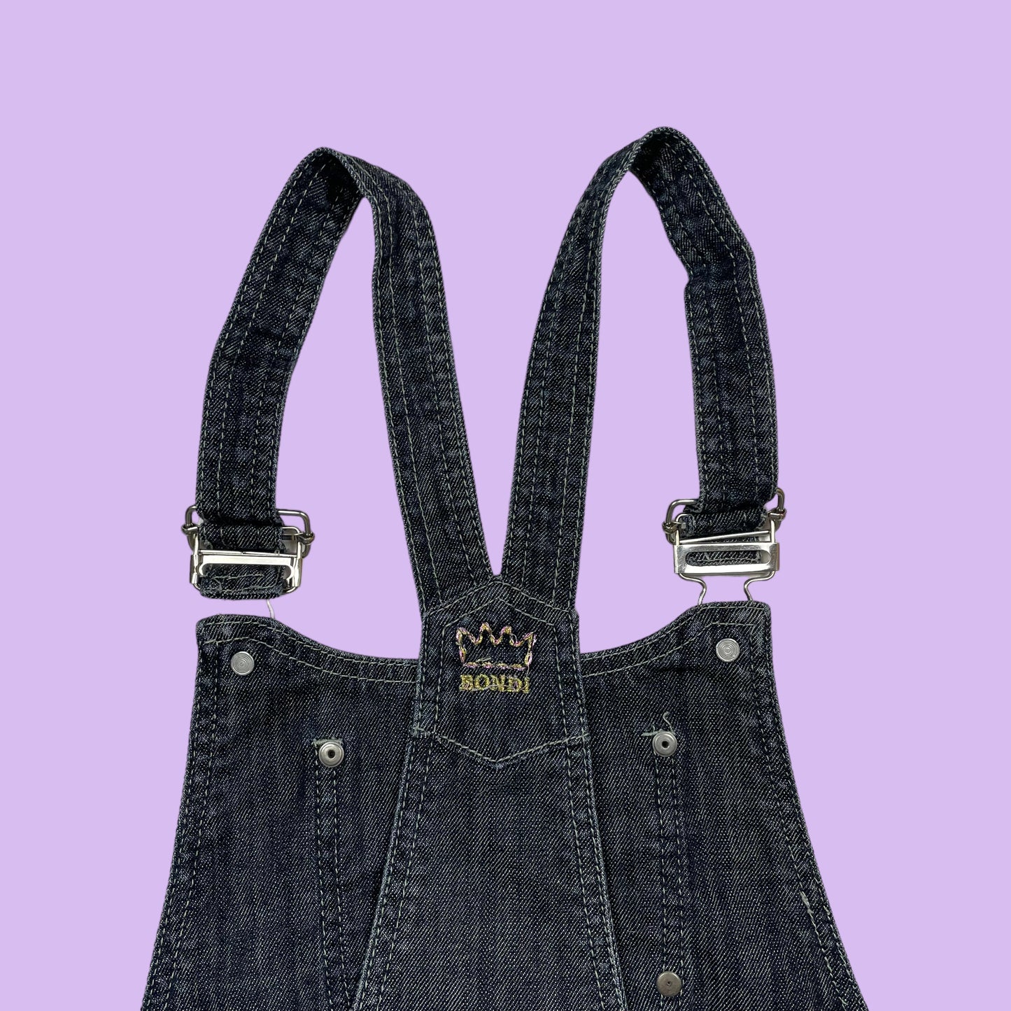 Denim Dungaree Mini Dress - Kids 152