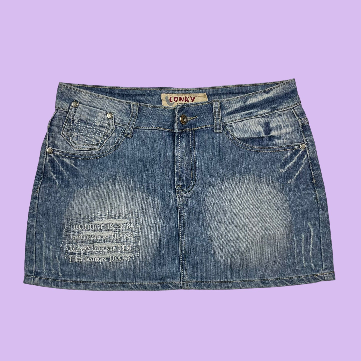 Denim Mini Skirt - W30