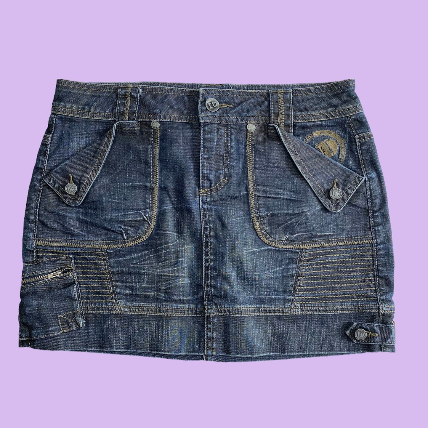 Cargo Style Jeans Minirock - DE38