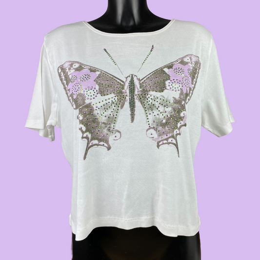 Butterfly Rhinestone Top - XXL