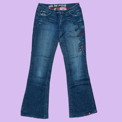 Bootcut Jeans With Embroidery - L