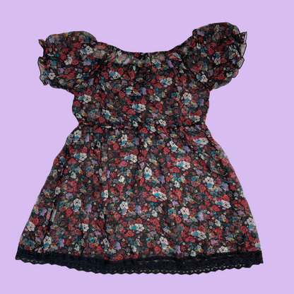 Mesh Flower Dress - L