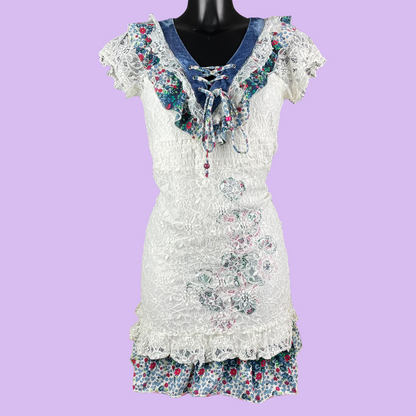 Lace Mini Dress - M