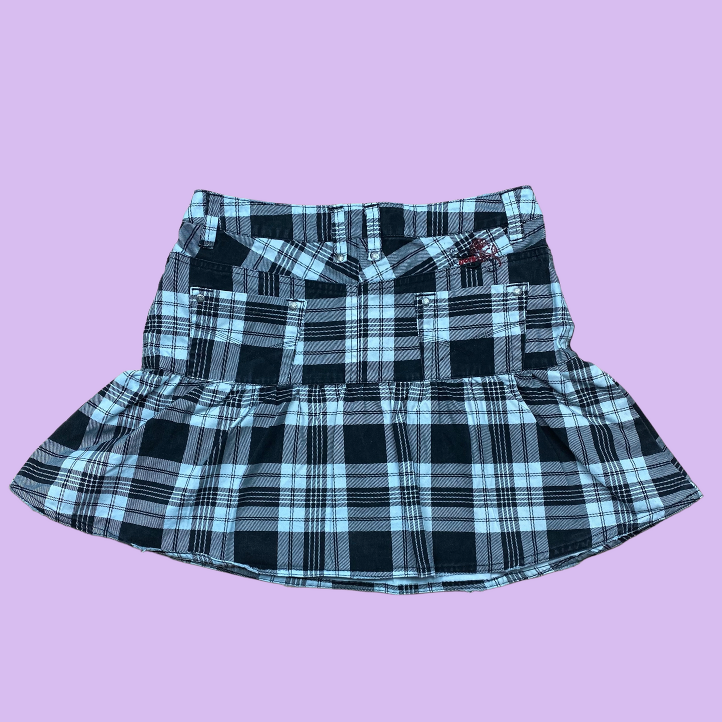 Plaid Mini Skirt - S