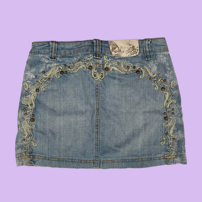 Denim Mini Skirt - S