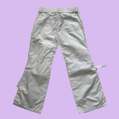 White Cargo Pants - XS