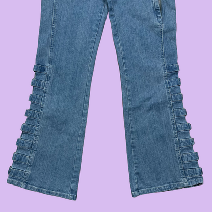 Vintage Jeans With Strap Details - S